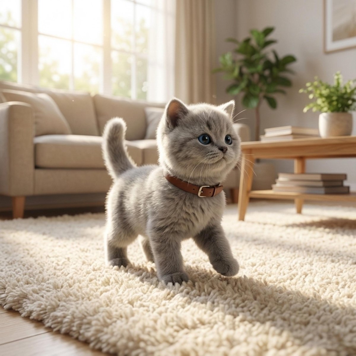 Realistic British Shorthair Robot Kitten – Grey Electronic Cat | Walks, Meows & Wags Tail