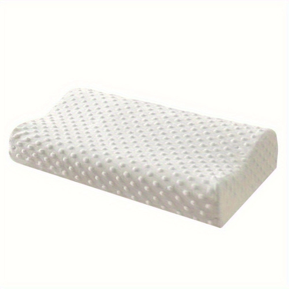 Wave Line Memory Foam Pillow - Slow Rebound Ergonomic Contour Design, Hypoallergenic White Pillow for Neck and Back Support