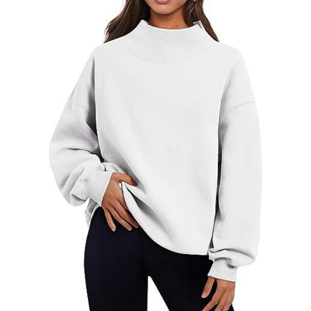 LESLY™ - Women's Oversized Turtleneck Sweatshirt Long Sleeve Pullover