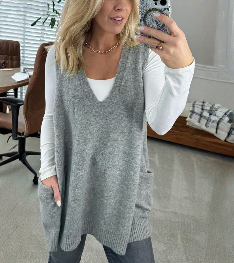 Ola | V-Neck Knit Vest