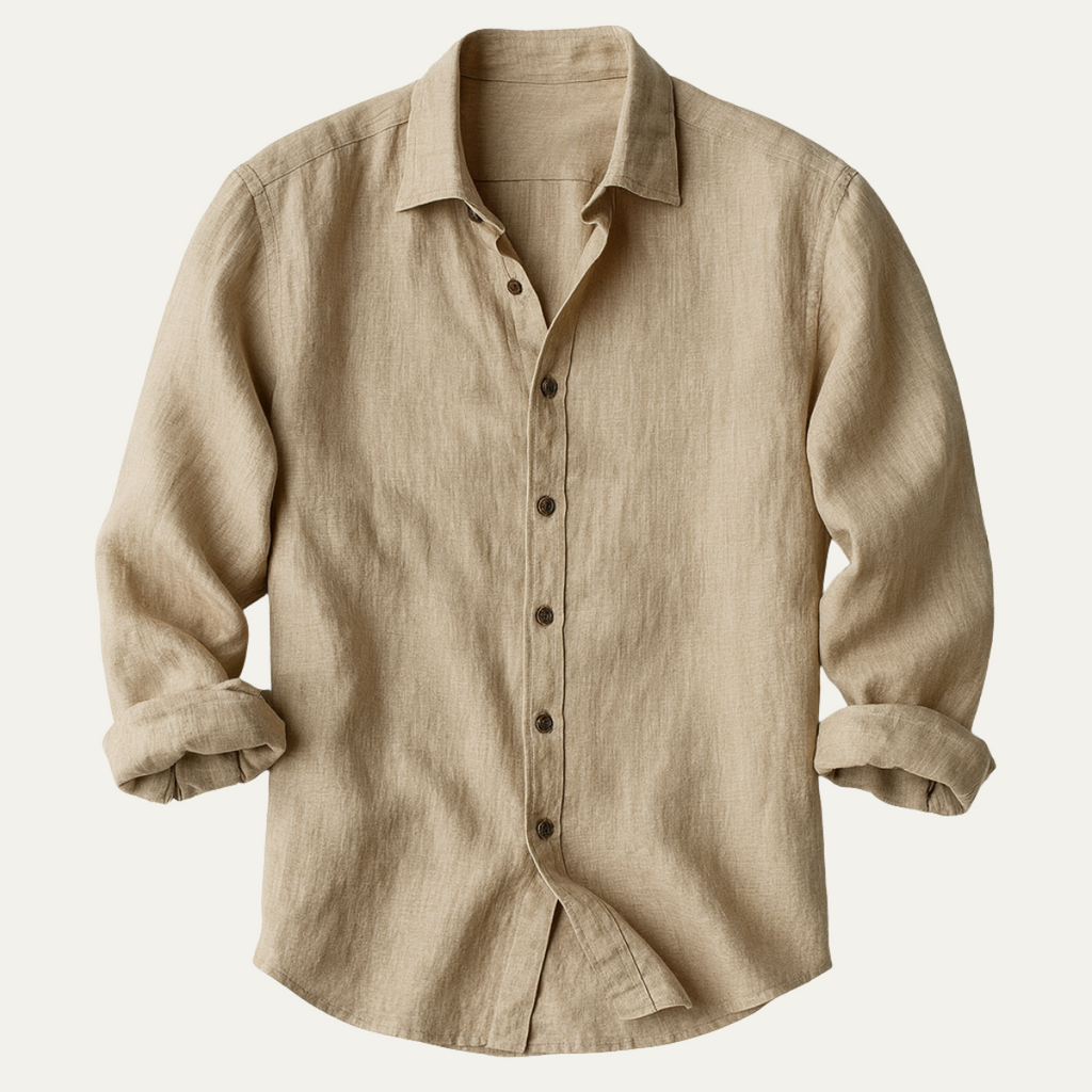 The Zurich Vintage Long Sleeve Linen Shirt for Men