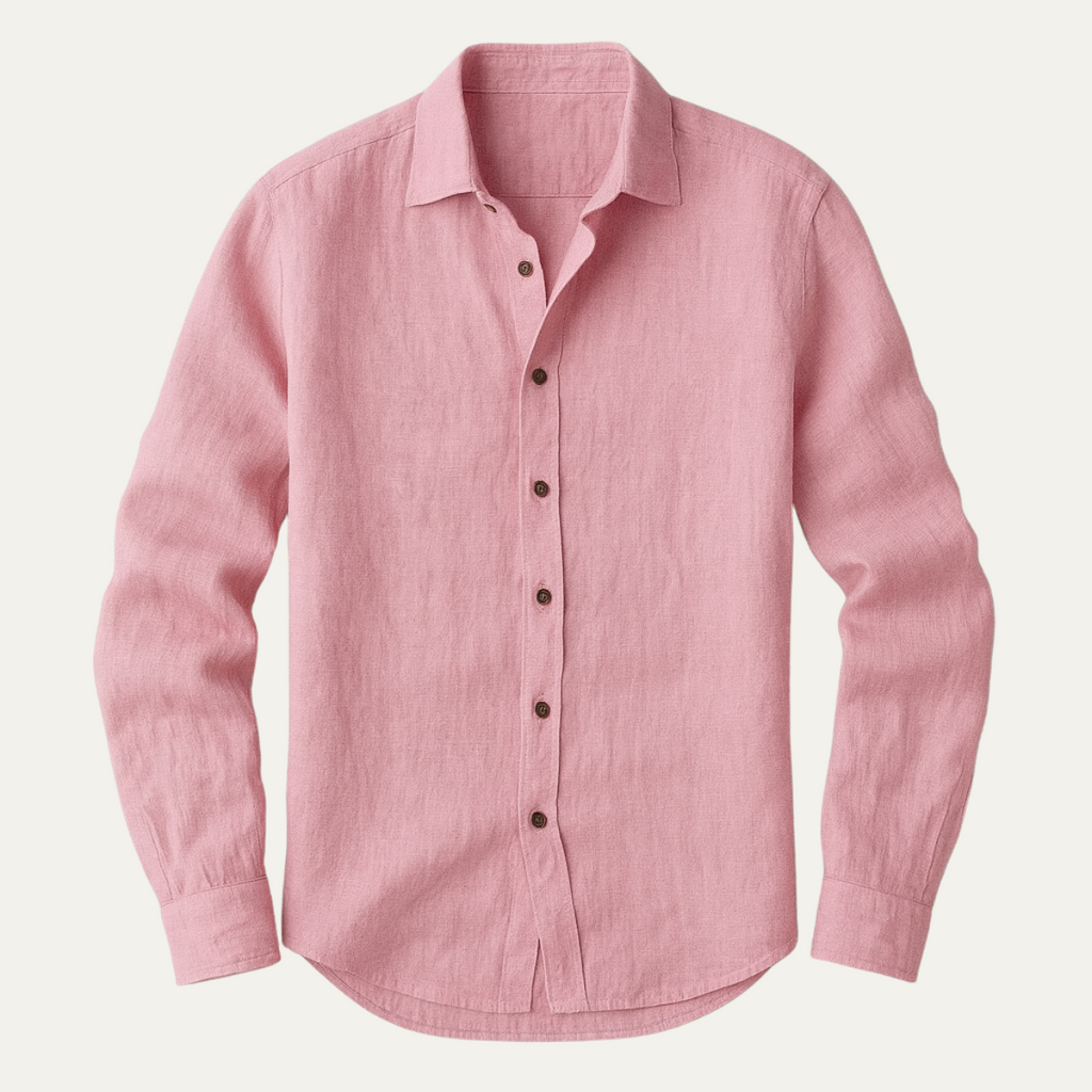 The Zurich Vintage Long Sleeve Linen Shirt for Men