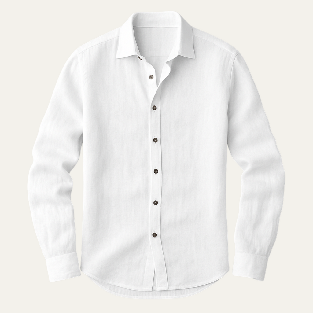The Zurich Vintage Long Sleeve Linen Shirt for Men