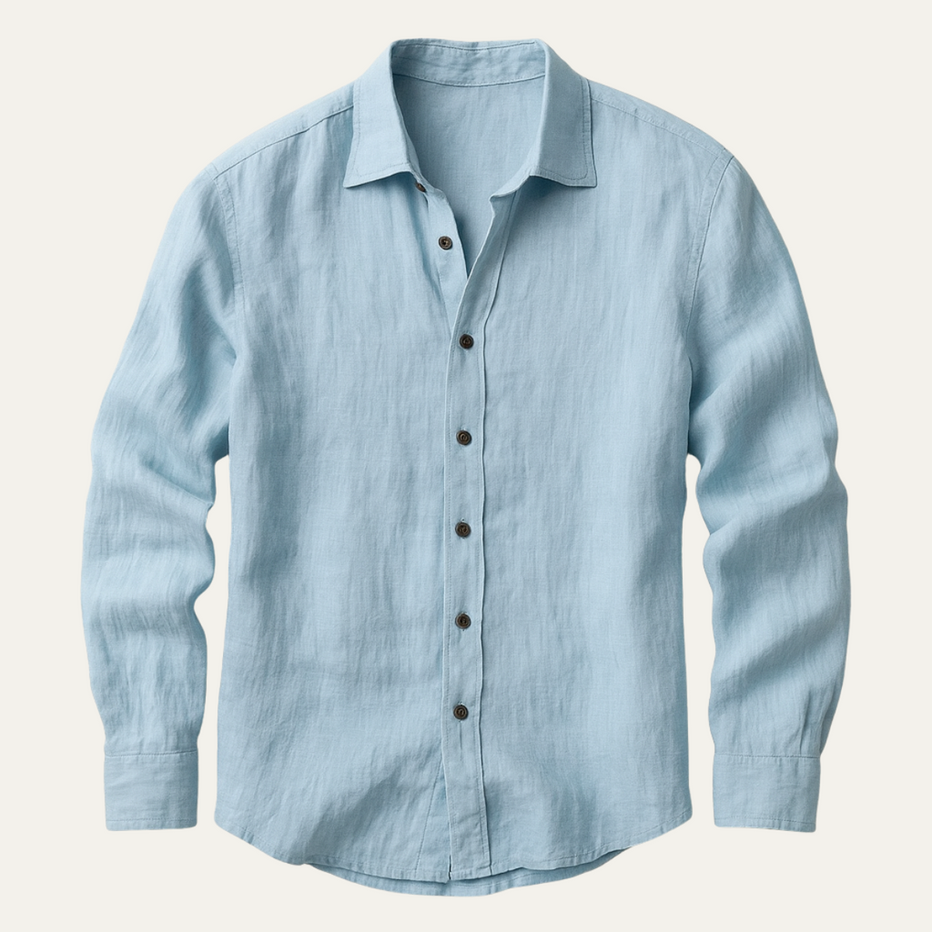 The Zurich Vintage Long Sleeve Linen Shirt for Men