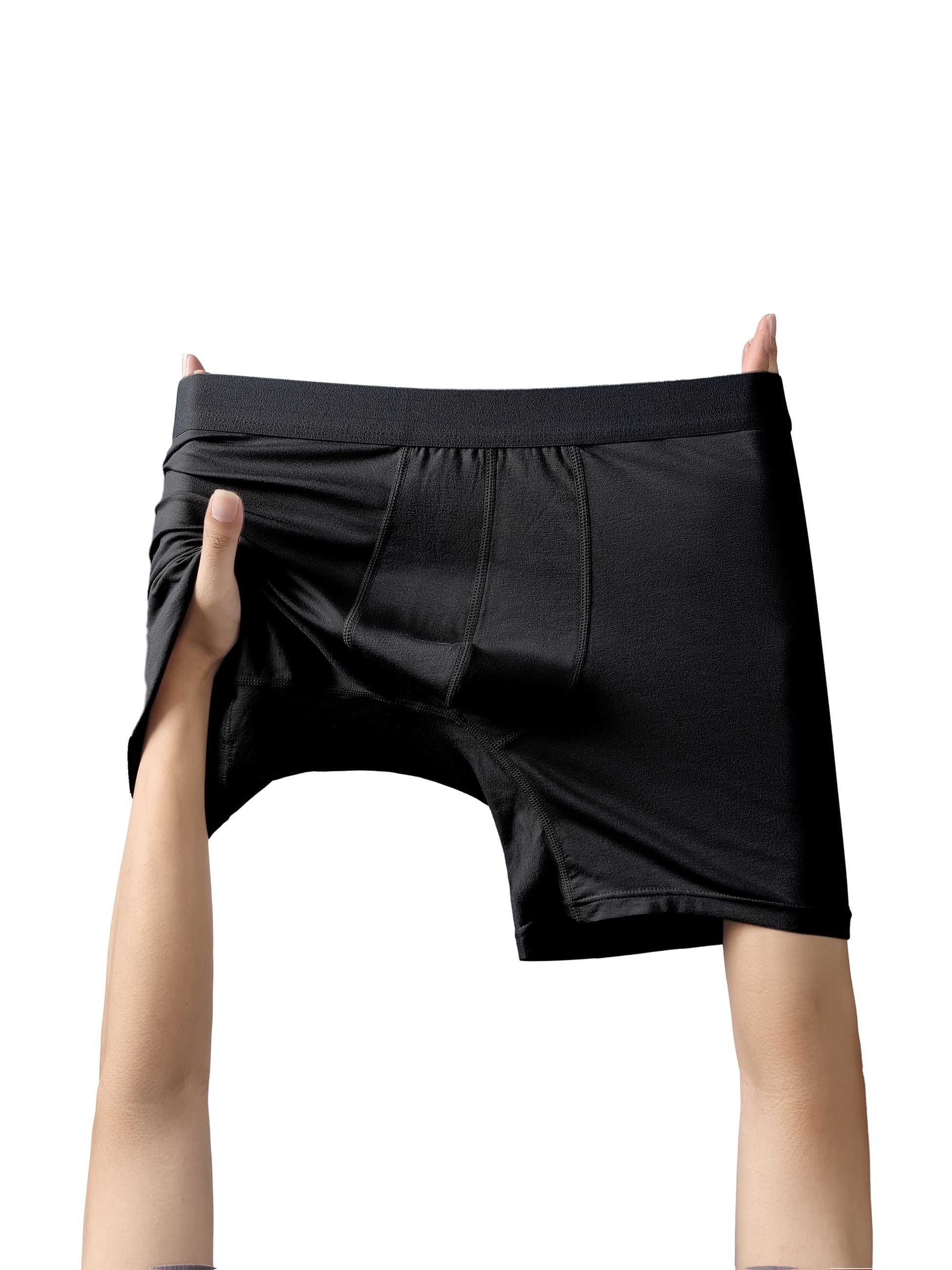Men's mid-rise bamboo fiber boxer shorts - Moisture-wicking, breathable underwear