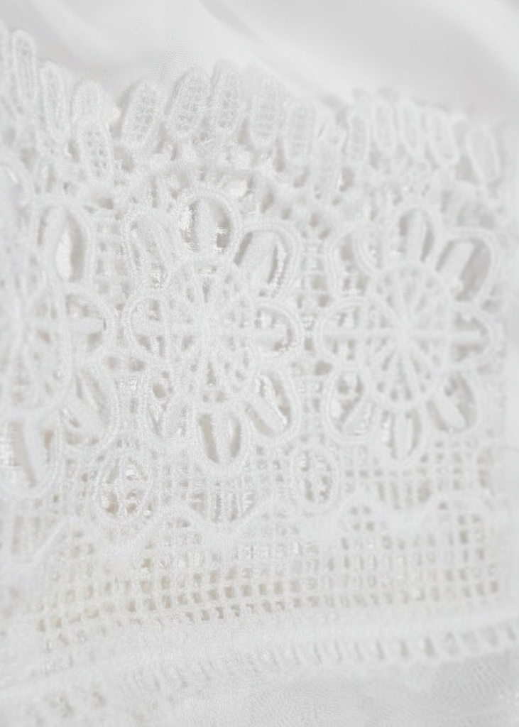 Women's Elegant White Lace Dress