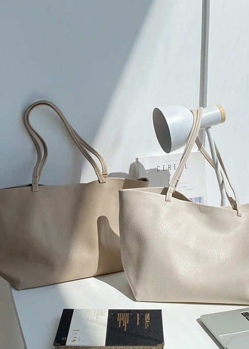 Pure Carry | Minimal Soft Leather Tote with Large Capacity