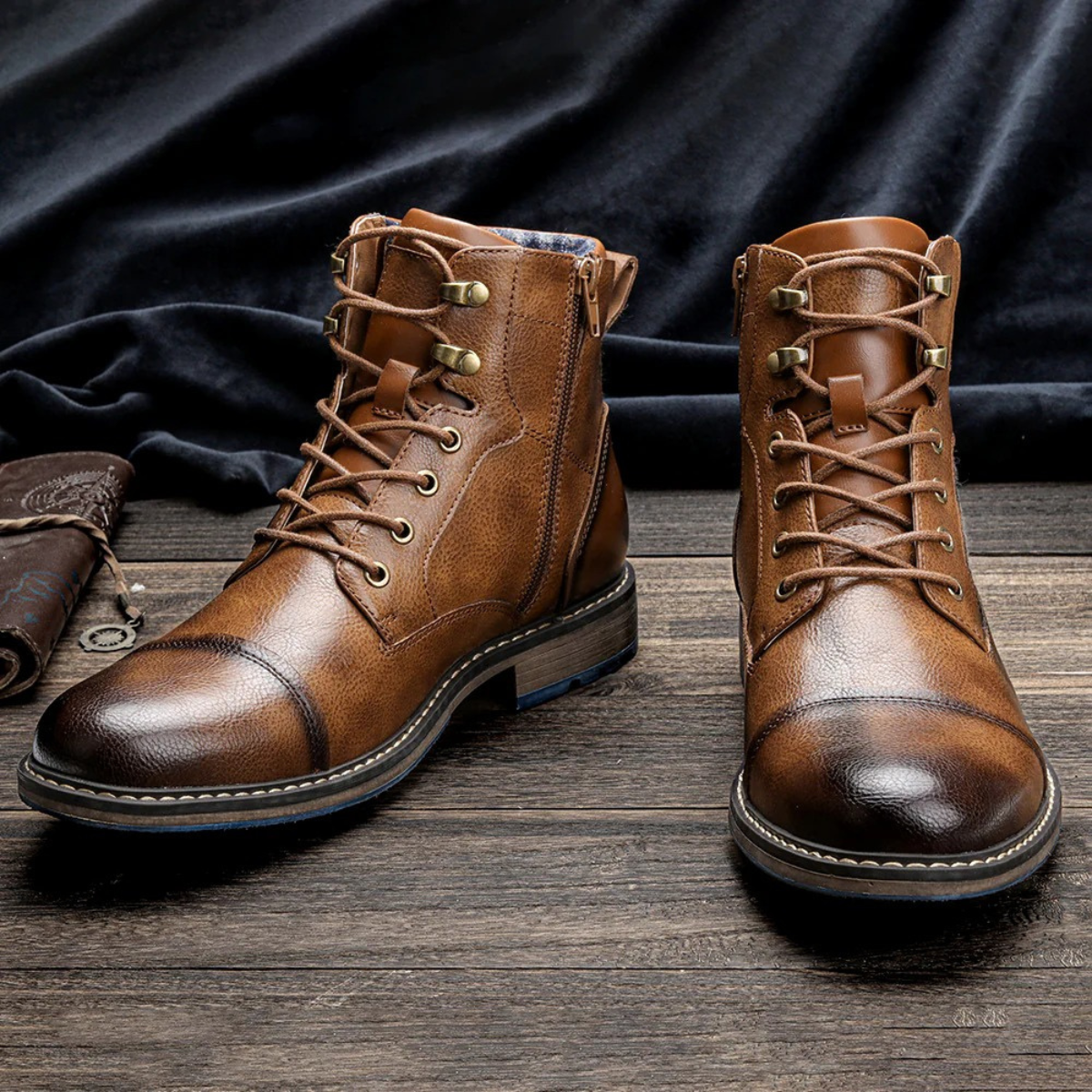 The Manchester Men's Vintage Leather Ankle Boots
