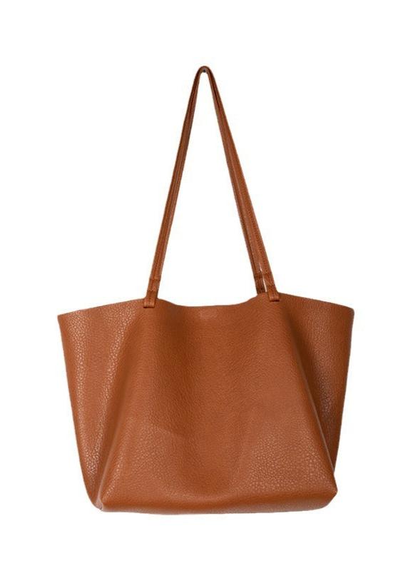 Pure Carry | Minimal Soft Leather Tote with Large Capacity