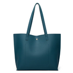 Sac à main bleu lagon avec portefeuille assorti