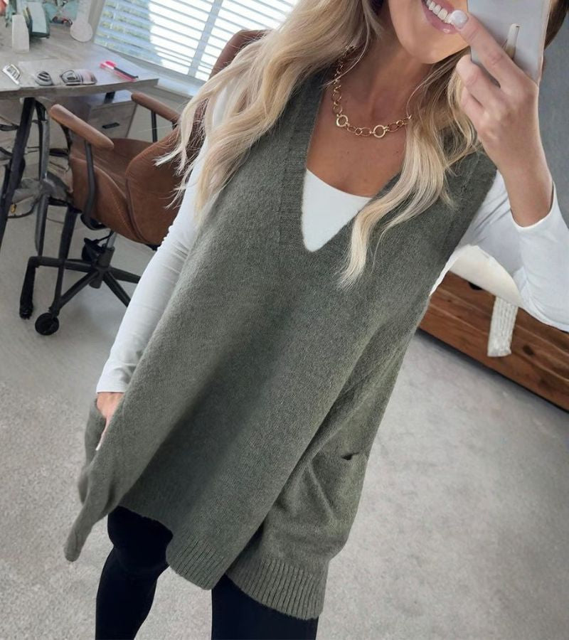 Ola | V-Neck Knit Vest