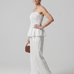 Souprava plodeného topu bez ramínek a veřídch nohavic