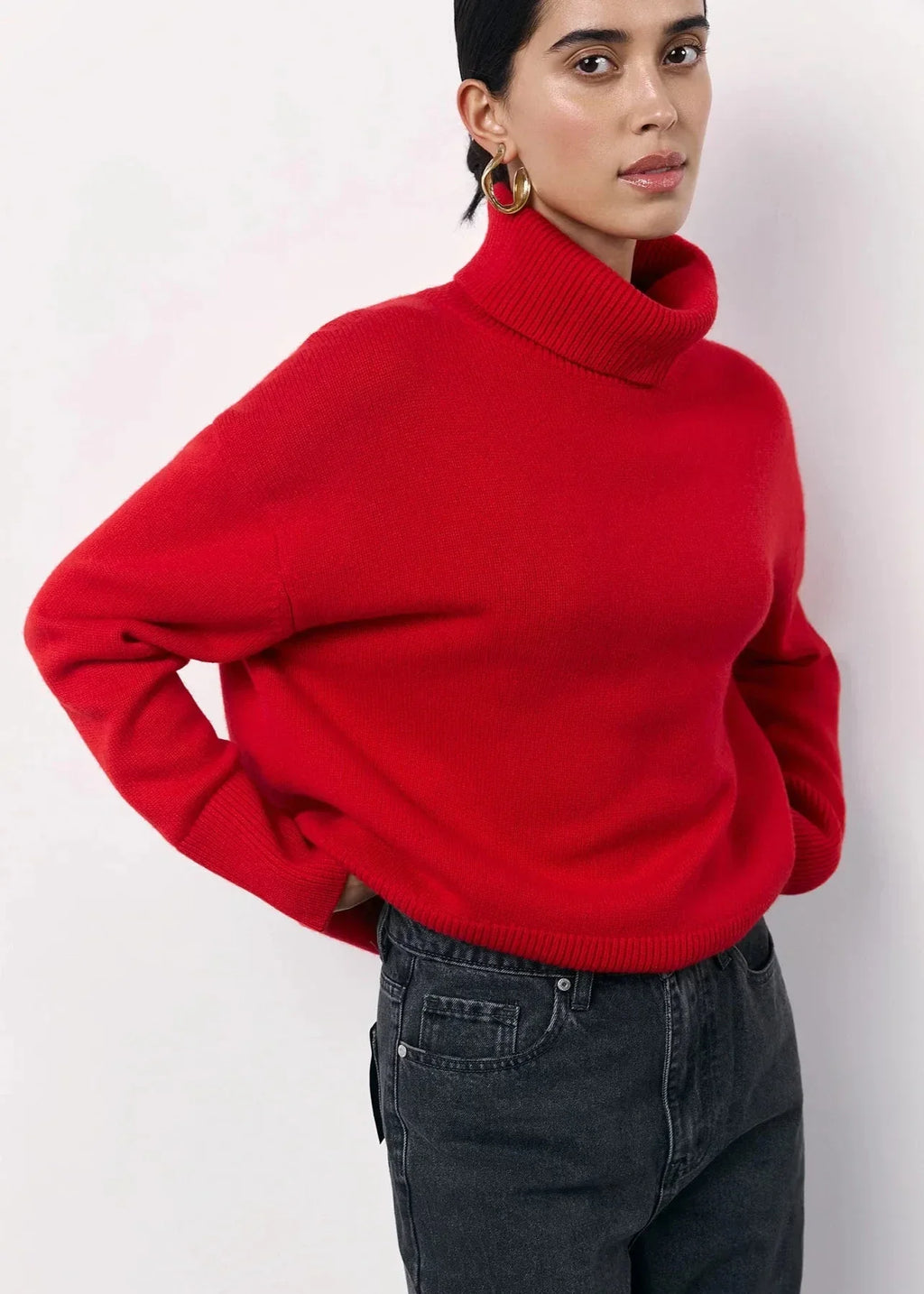 Rouge Comfort | Oversized Turtleneck Knit Sweater