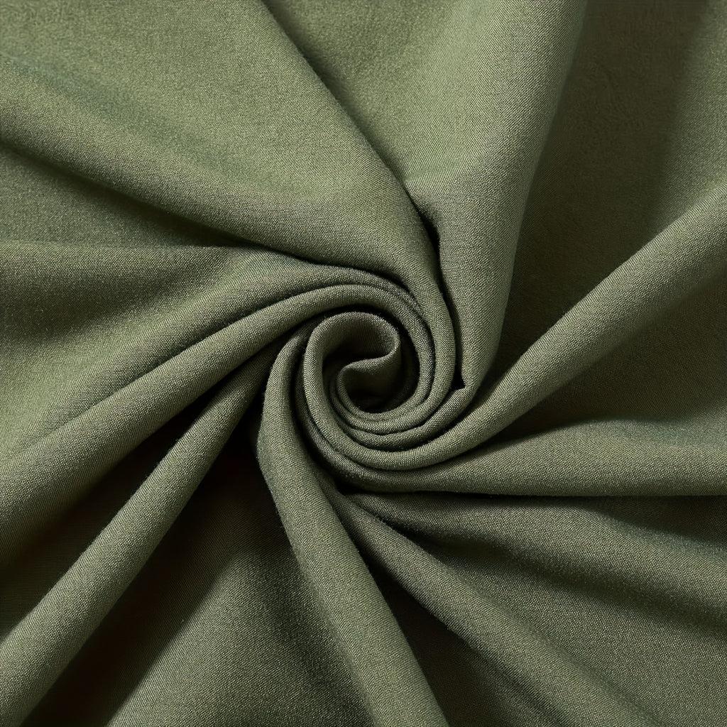 Duvet Cover with Matching Pillowcase – Warm Green Shade and Cozy Feeling