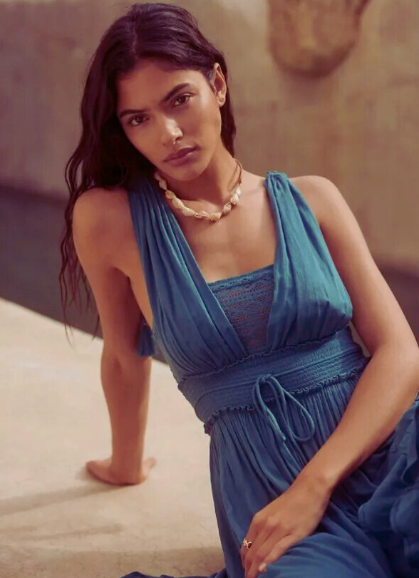 Shakira Malachite Blue Dress