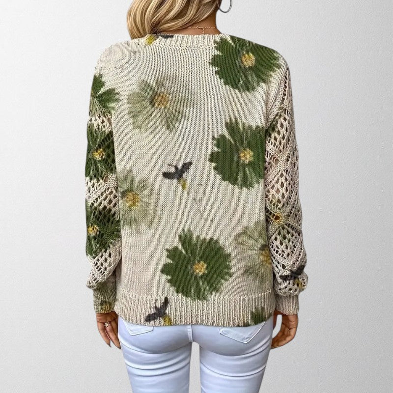 Olivia - Elegant Floral Knit Jumper