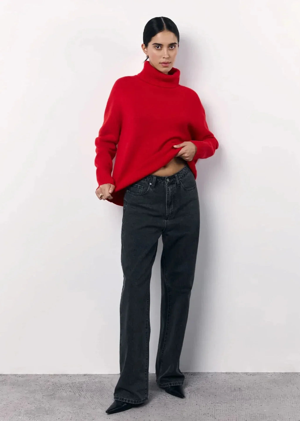 Rouge Comfort | Oversized Turtleneck Knit Sweater