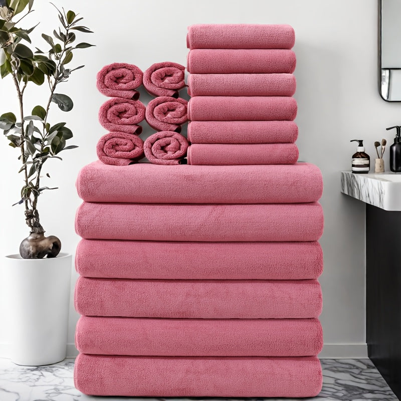 18-piece luxury towel pack – Extra absorbent and perfect for the whole family