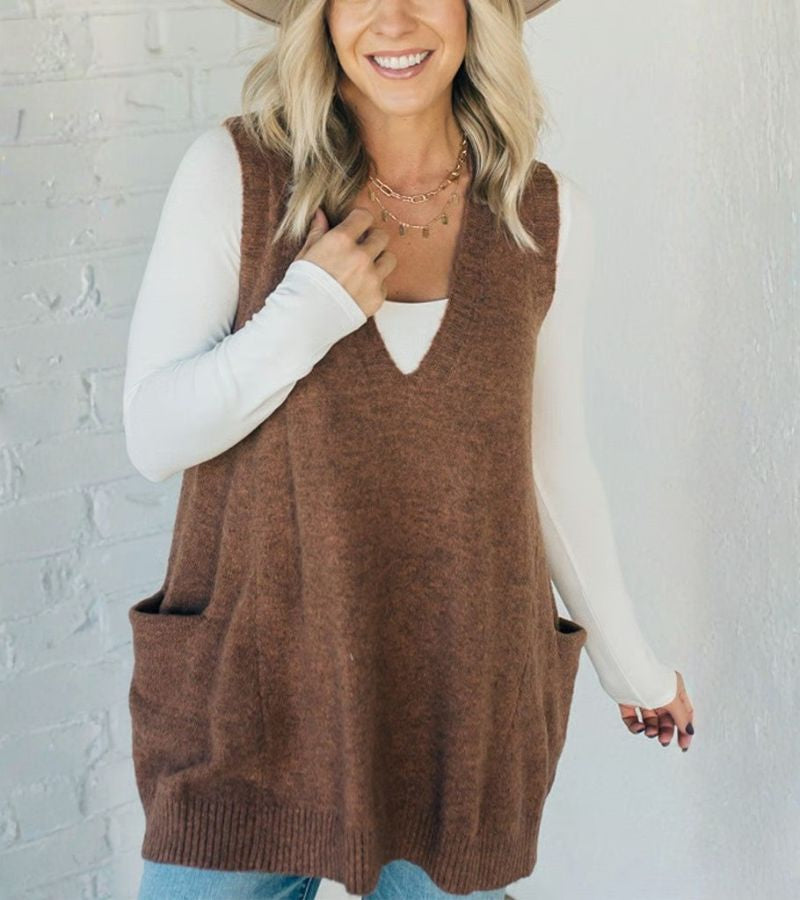 Ola | V-Neck Knit Vest