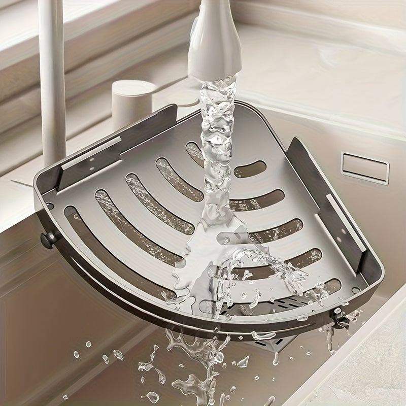 2-Tier Shower Shelf in Black – Self-Adhesive Bathroom Storage