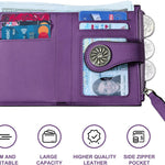 Portefeuille RFID femme avec poche zippée - Claire