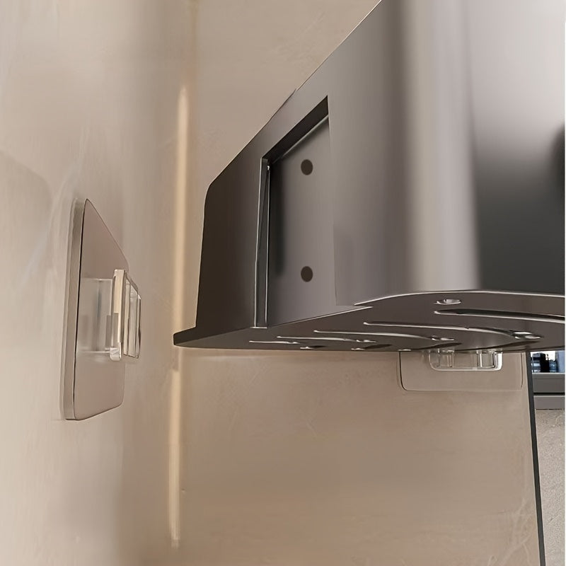 2-Tier Shower Shelf in Black – Self-Adhesive Bathroom Storage