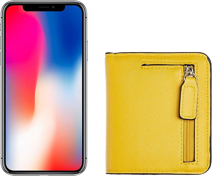 Portefeuille compact de luxe en cuir pour femme avec blocage RFID - Elvira