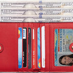 Portefeuille compact de luxe en cuir pour femme avec blocage RFID - Elvira