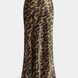 Elena | Maxi úzká sukně s leopardím potiskem