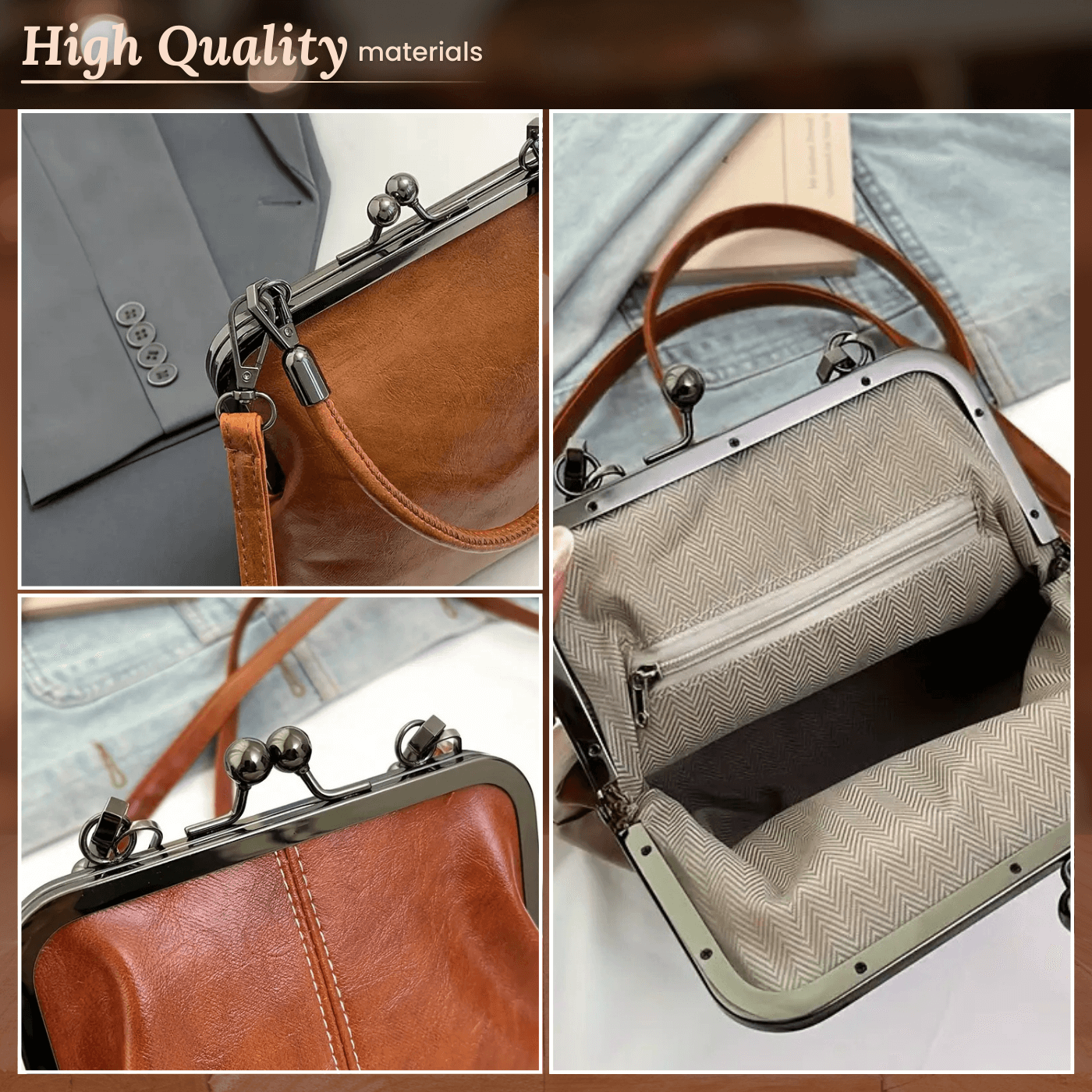 Sac à main - Cadre Vintage
