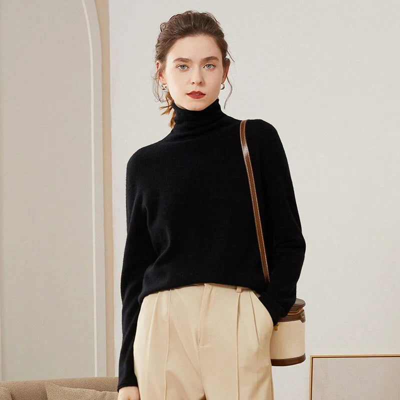 Vera | Women's Pure Cashmere Turtleneck Sweater