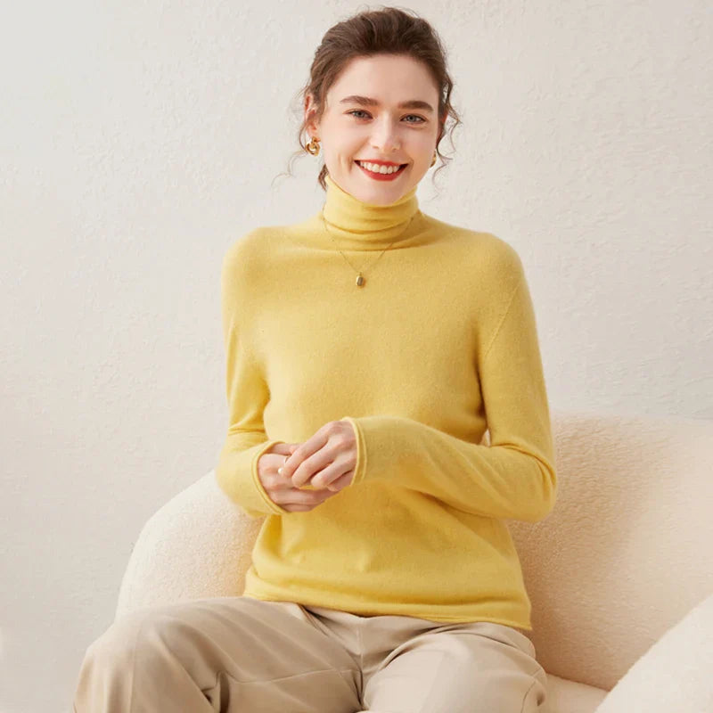 Vera | Women's Pure Cashmere Turtleneck Sweater