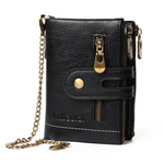 Portefeuille en cuir rétro - Avec chaîne une cool !