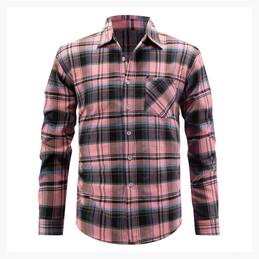 Women's Flannel Plaid Shirt with Chest Pocket