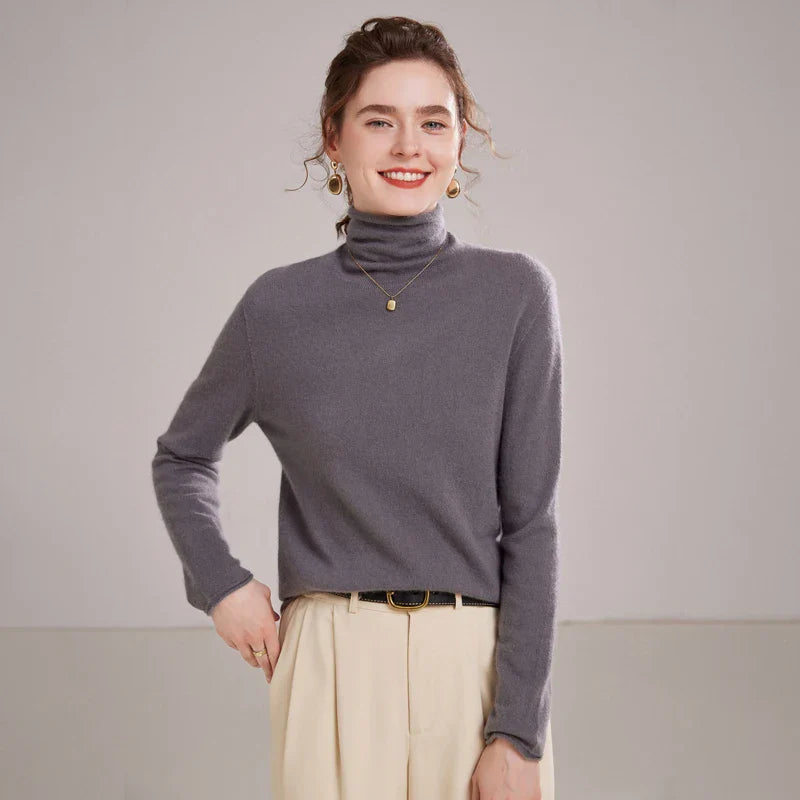 Vera | Women's Pure Cashmere Turtleneck Sweater