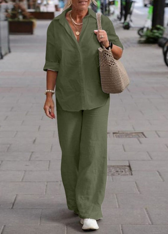 Cotton Linen Suit Set Fresh Style For Women | Jorina