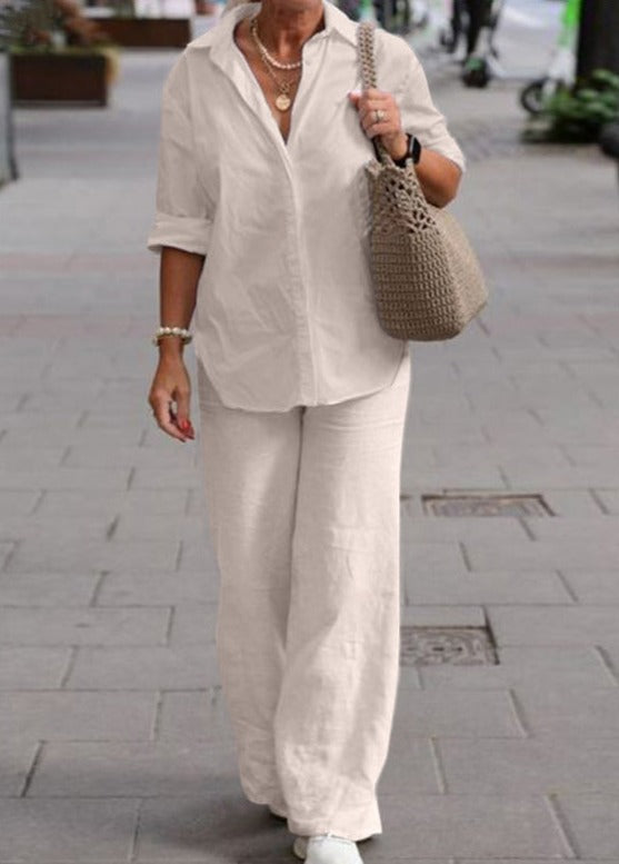 Cotton Linen Suit Set Fresh Style For Women | Jorina