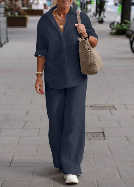 Cotton Linen Suit Set Fresh Style For Women | Jorina