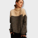 Petra | Elegantní dámský rolák se vzorovaným designem