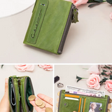 Portefeuille compact avec double fermeture éclair - Pratique et élégant
