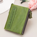 Portefeuille compact avec double fermeture éclair - Pratique et élégant