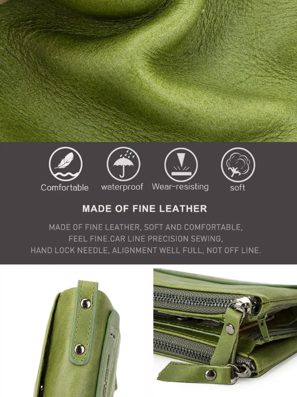 Portefeuille compact avec double fermeture éclair - Pratique et élégant