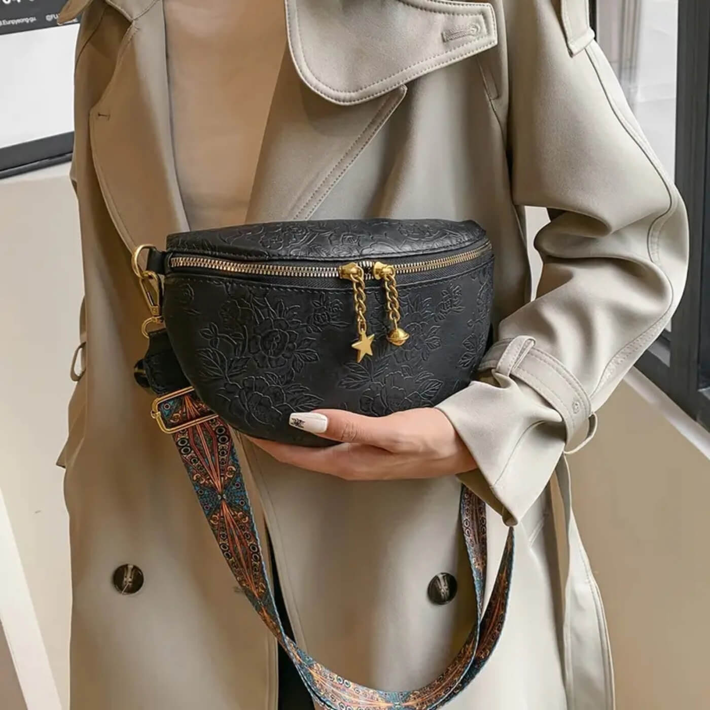 Sac bandoulière - Charme en relief