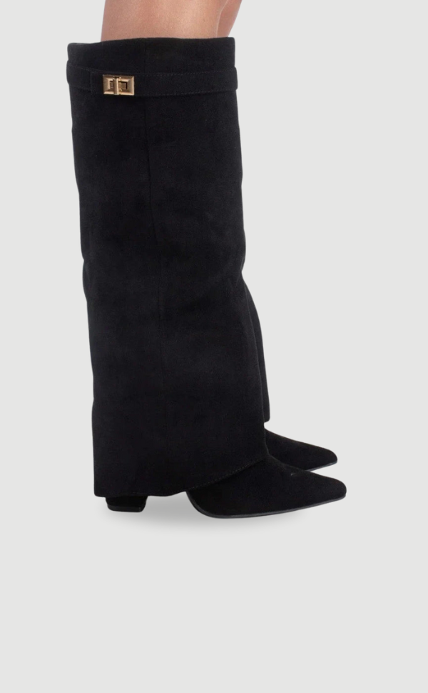 Emily | Women’s Leather Thigh-High Boots with Buckle