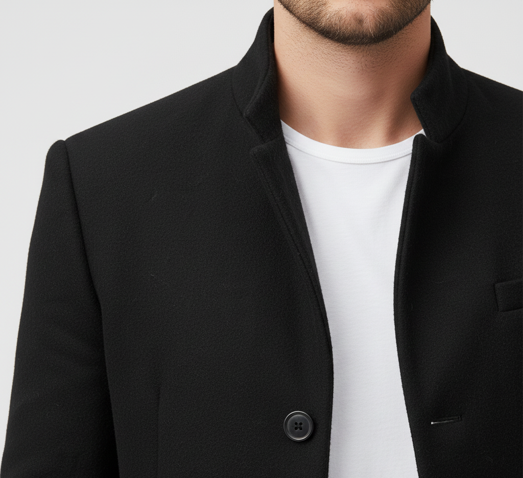 Bellivaro men's wool coat long classic winter coat