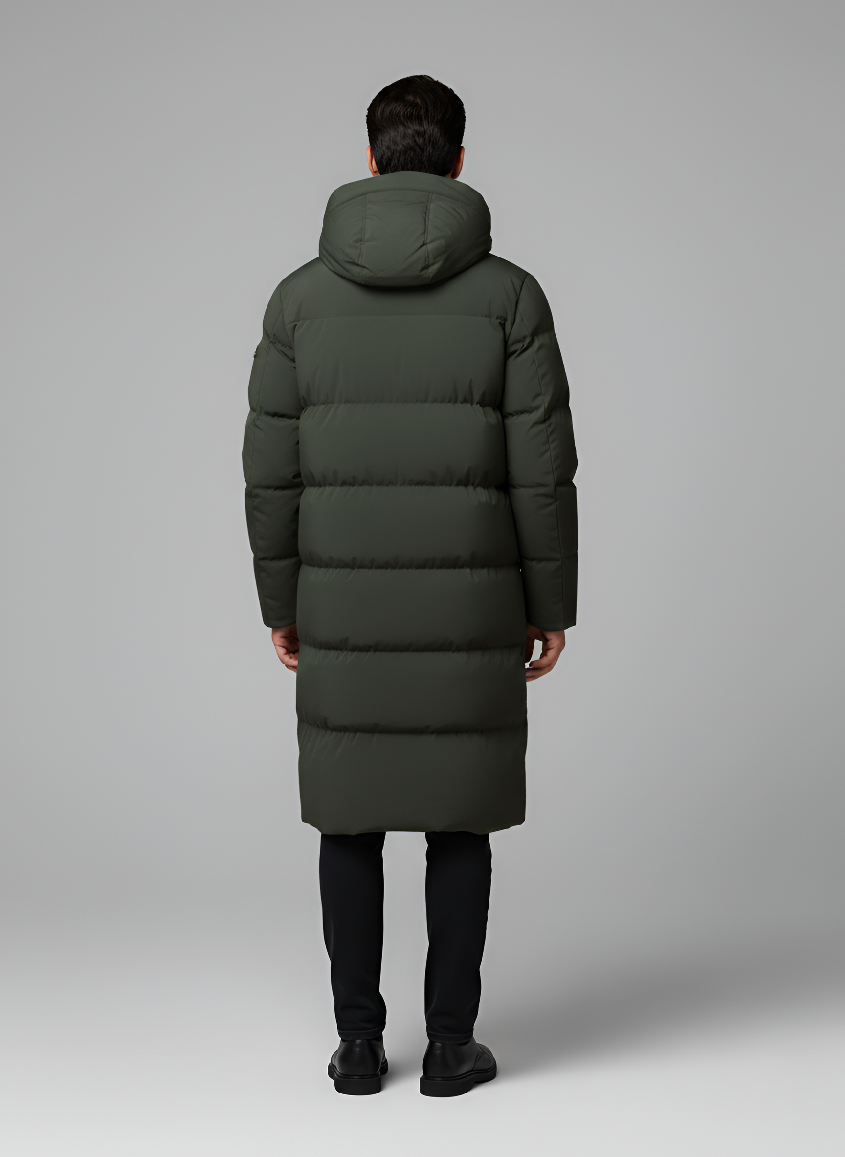 Bellivaro men's parka winter jacket lined with hood long model