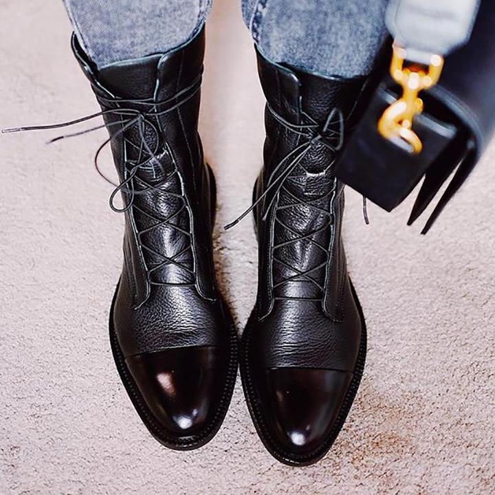Sophia | Women’s Lace-Up Leather Ankle Boots