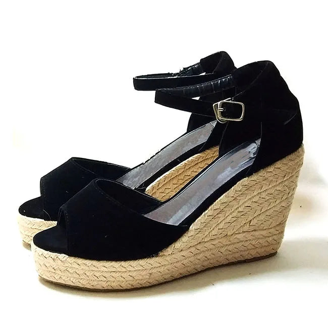 Layla | Wedge Sandals for Women - Chic Peep Toe Wedge Heels