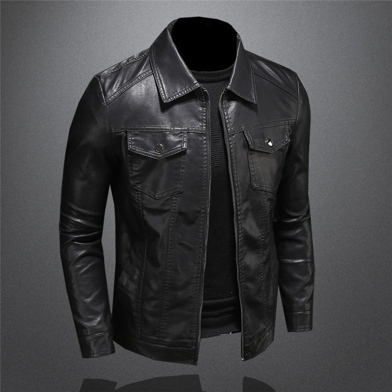 Robert Premium Leather Men's Jacket – Timeless, Durable & Elegant Style