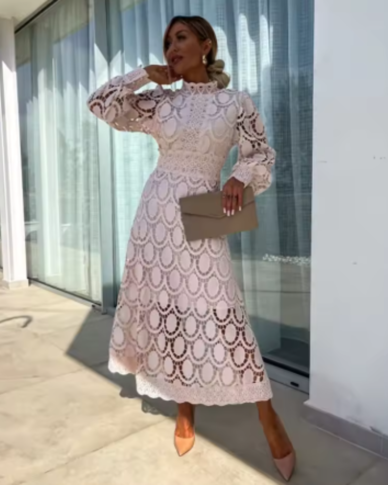 Jasmine White Lace Dress